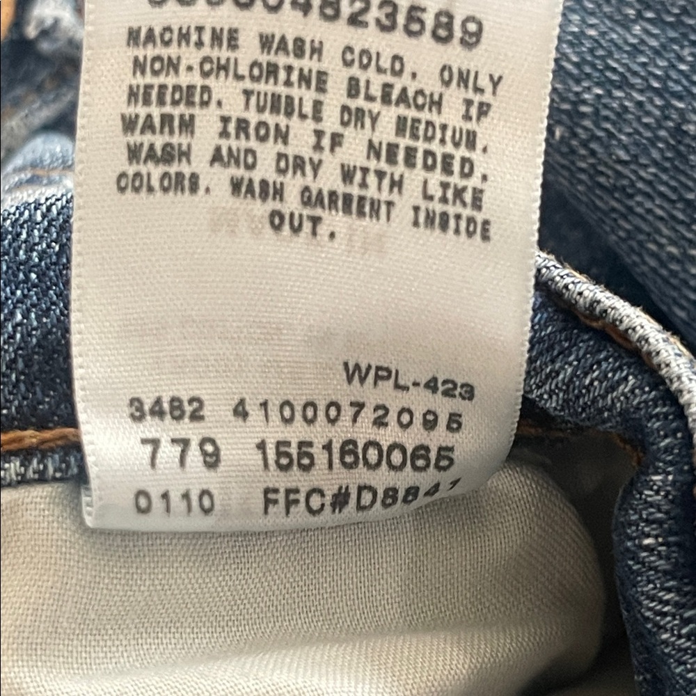 Vintage Levi’s 515 boot cut blue denim jeans size 8 short mid rise distressed 8p - Picture 12 of 16